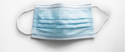 Picture of a surgical mask for protection against COVID-19 (Coronovirus)