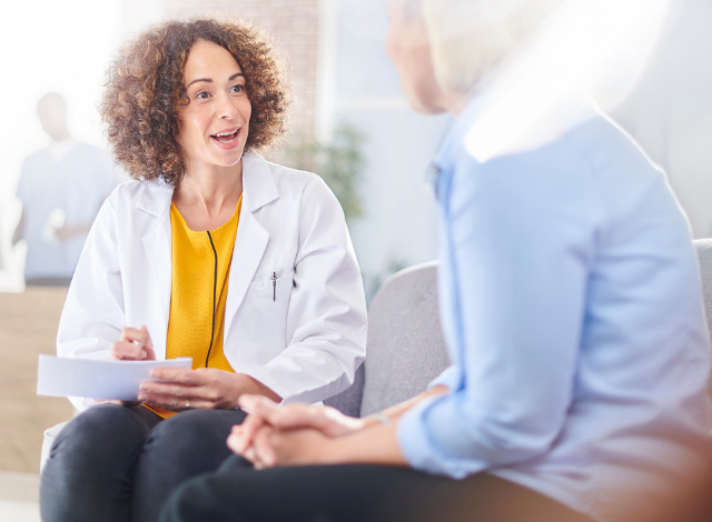 Pharmacist assessing need for tetanus booster shot